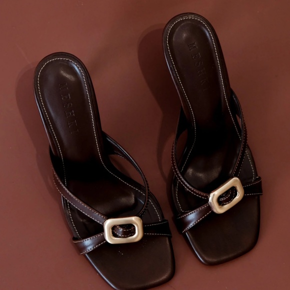 Jodie High Heel With Hardware - Chocolate - Picture 2 of 5